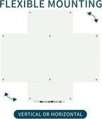 Magnetic Glass Whiteboard 6' x 3', Large Glass Dry Erase Board 70 x 35 Inches - Image 7