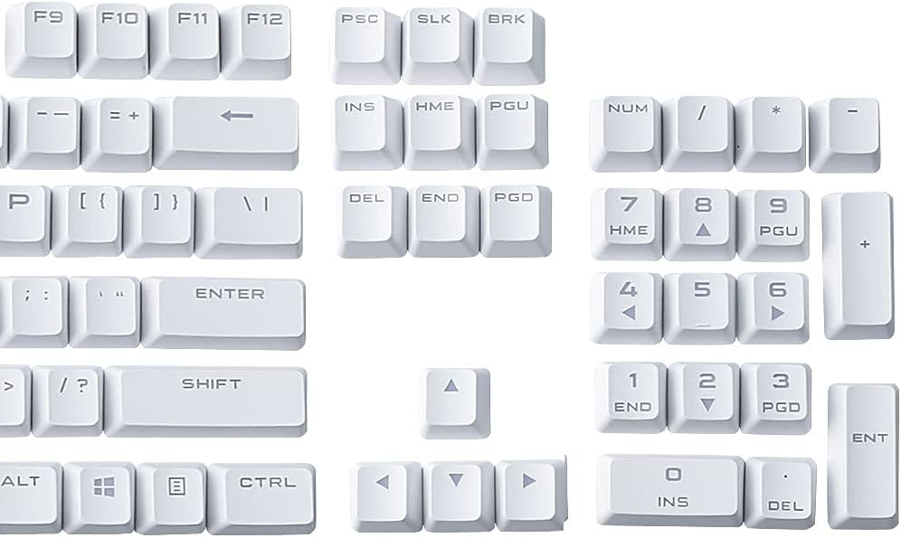 PBT Double-Shot Full Set 104 Key keycaps US Layout Replacement for Corsair K7...