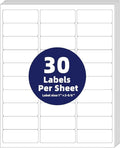 POLYSELLS 1" x2-5/8 Self Adhesive Address Labels, 30UP Blank Shipping Labels by POLYSELLS