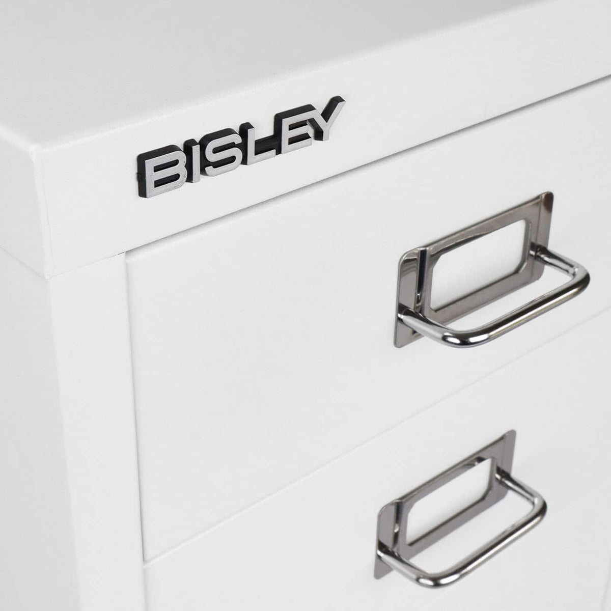 Bisley 3-Drawer Steel MultiDrawer Cabinet - Traffic White