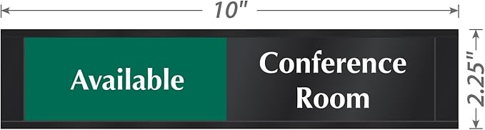 SmartSign Conference Room Door Sign Meeting In Progress/Available Door Slider - Image 3