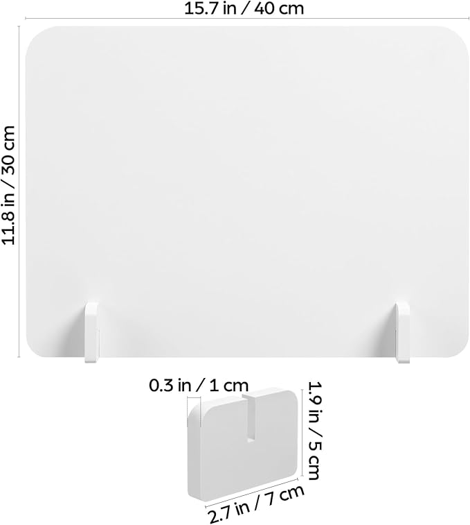 STOBOK Anti-Droplet Partition Board 15.7X11.8 Inch Desktop Spray Proof Guard - Image 2