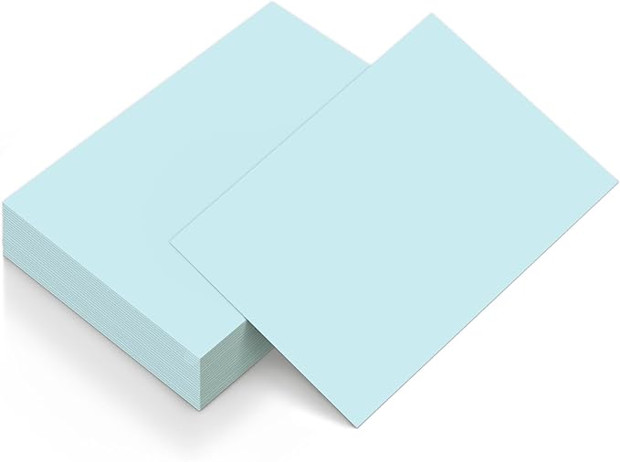 50 Sheets Light Blue Cardstock Paper 8.5 x 11, Goefun 80lb Card Stock Printer by Goefun