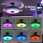 42'' retractable ceiling fan with lights, smart ceiling on a desk or shelf