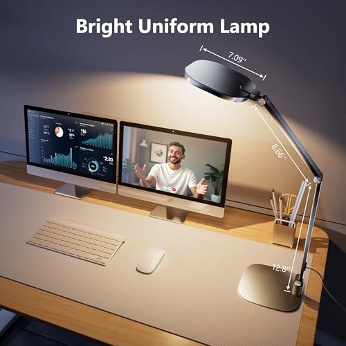 LitONES 2 Packs LED Desk Lamp for Home Office, 15W Desk Light with CRI 97.8