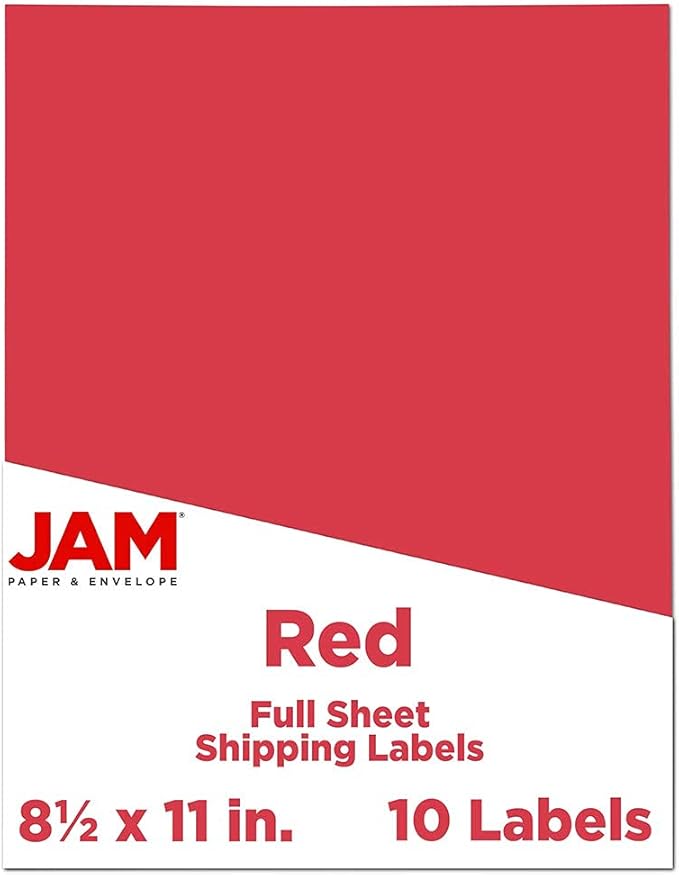 JAM PAPER Full Sheet Shipping Labels by JAMPaper