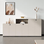 Multifunctional White Double Door Cabinet Small Office File Low with Lock Plus Taller Legs File Cabinets