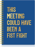 XQLZY This Meeting Could Have Been A Fist Fight Navy Blue Spiral Notebook by XQLZY