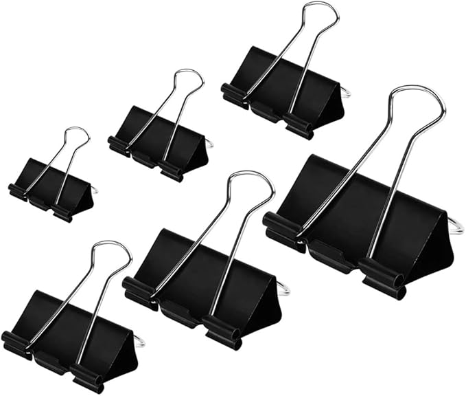 DSTELIN Binder Clips Paper Clamps Assorted Sizes 100 Count, X Large, X Small by DSTELIN
