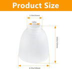 Eidonta 4 Pack White Frosted Glass Shade Replacements, Bell Shaped Glass Shade - Image 2