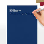 LUXPaper 8.5" x 11" Paper | Letter Size | Navy Blue | 80lb. Text | 50 Qty - Image 5