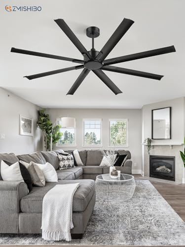 zmishibo 72 inch ceiling fan without light, 8 on a desk or shelf
