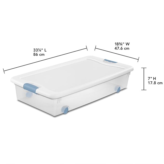 Sterilite 4-Pack Latching Box, Under Bed Storage Bins - Image 2