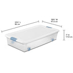 Sterilite 4-Pack Latching Box, Under Bed Storage Bins - Image 2