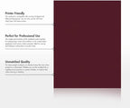 LUXPaper 8.5" x 11" Cardstock | Letter Size | Burgundy Linen | 100lb. Cover | - Image 8