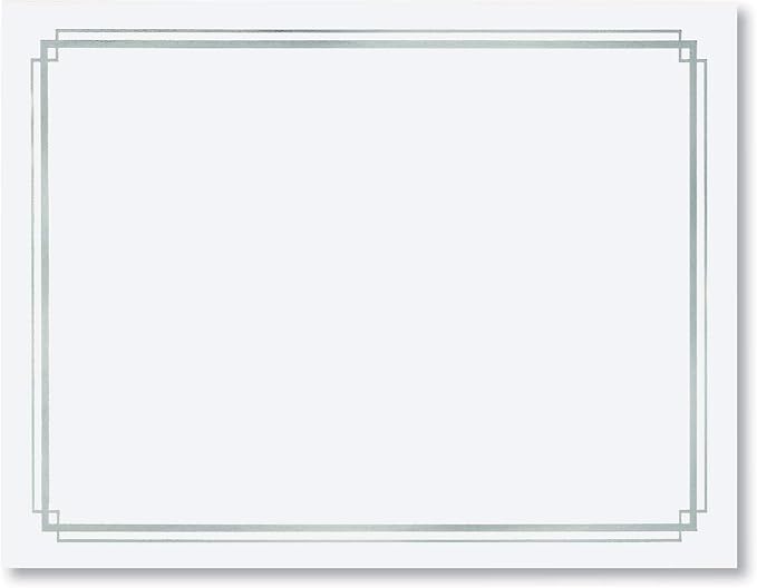 PaperDirect Silver Foil Elegance Border Specialty Certificates, 38lb White Paper - Image 2