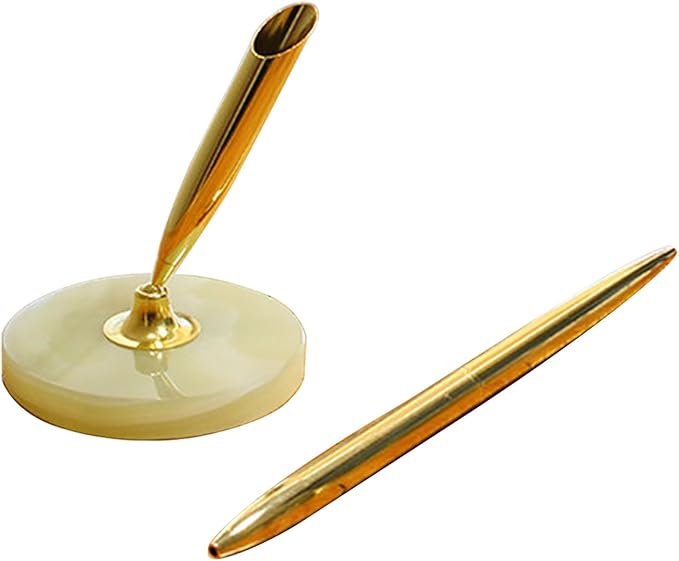 Stone-Style Pen Stand with Zinc Alloy Ballpoint Pen, The best choice - Image 3