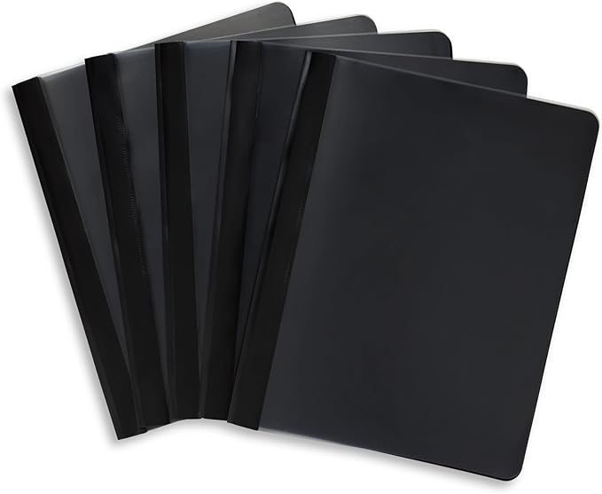Blue Summit Supplies 25 Black Plastic Report Covers - Image 5