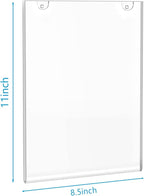 PecMuikee Acrylic Sign Holder 8.5x11, Wall Mount Acrylic Sign Holder and - Image 3