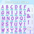 Large Letter Stickers Glitter,264 Pcs Bulletin Board Letter 2.5Inch(Purple) | 24 Sheets,Alphabet Stickers,Vinyl,Self Adhesive, Letters for Poster Board,Display,Mailbox,Crafts,Office,Home,Classroom Decor