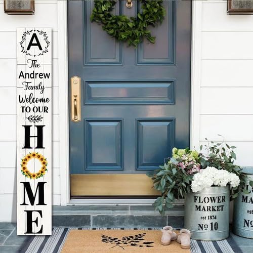 SRongmao Welcome To Our Home Porch Sign Personalized Welcome Sign - Image 2