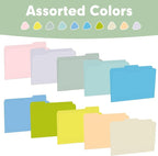 File Folder, RAZCC 100 Pack Colored File Folders, 1/3 Cut Tab File Folder - Image 6