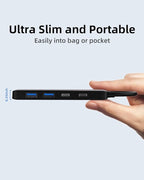 Dual USB C USB A 3.0 Hub: 4 Ports USB Hub - Image 9