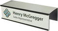 Quality Aluminum, Changeable Cubicle Nameplate Holder, Satin Silver Base by NapTags