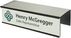 Quality Aluminum, Changeable Cubicle Nameplate Holder, Satin Silver Base by NapTags