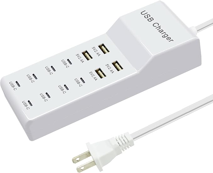 USB Charger, 12-Port Charging Station Compatible by Unknown