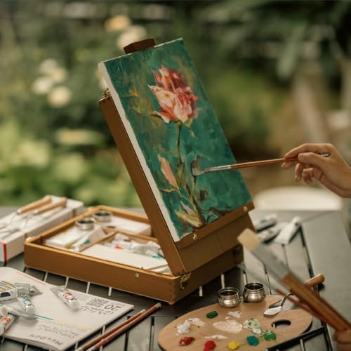 meeden table top easel for painting: portable tabletop, front angle view