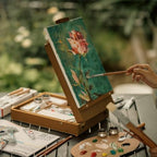 meeden table top easel for painting: portable tabletop, front angle view
