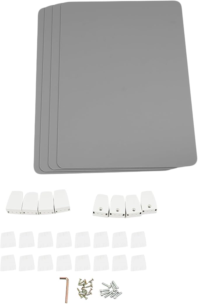 4 Pcs Desk Divider Privacy Panel, 23.6”L X15.8”W Frosted Acrylic Desk Privacy - Image 2