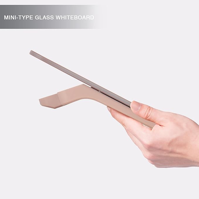 Rose Gold Glossy Mirror Mini Desktop Pure Glass Whiteboard, Small Desktop Dry - Image 6