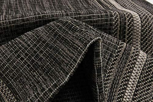 unique loom outdoor border collection area rug, front angle view