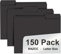 File Folder, RAZCC 150 Pack 1/3 Cut Tab File Folders Letter Size, Folders by RAZCC