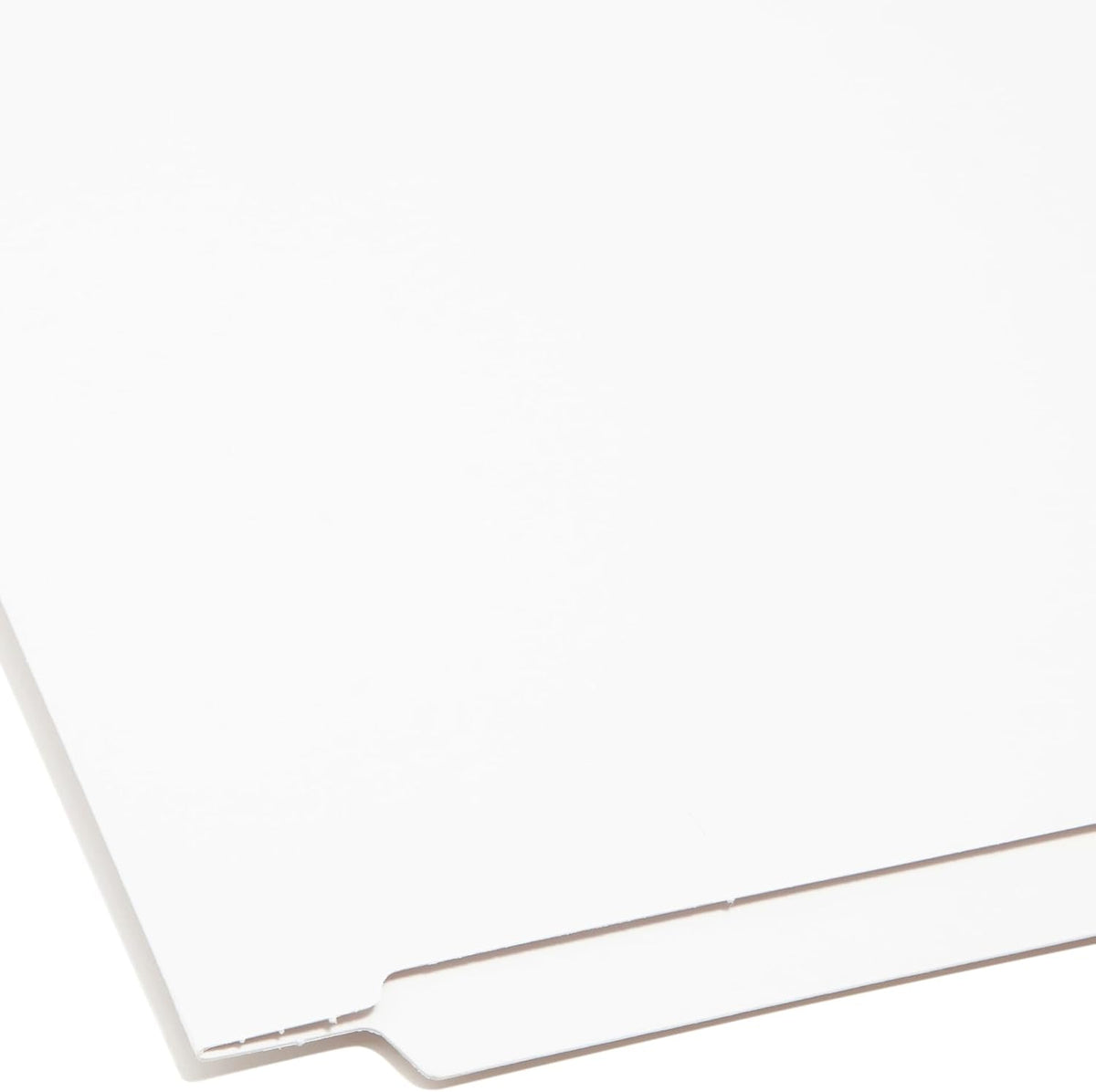 Smead Heavyweight End Tab Fastener File Folder, Shelf-Master® Reinforced Straight-Cut Tab, 2 Fasteners, Letter Size, White, 50 per Box (25840)