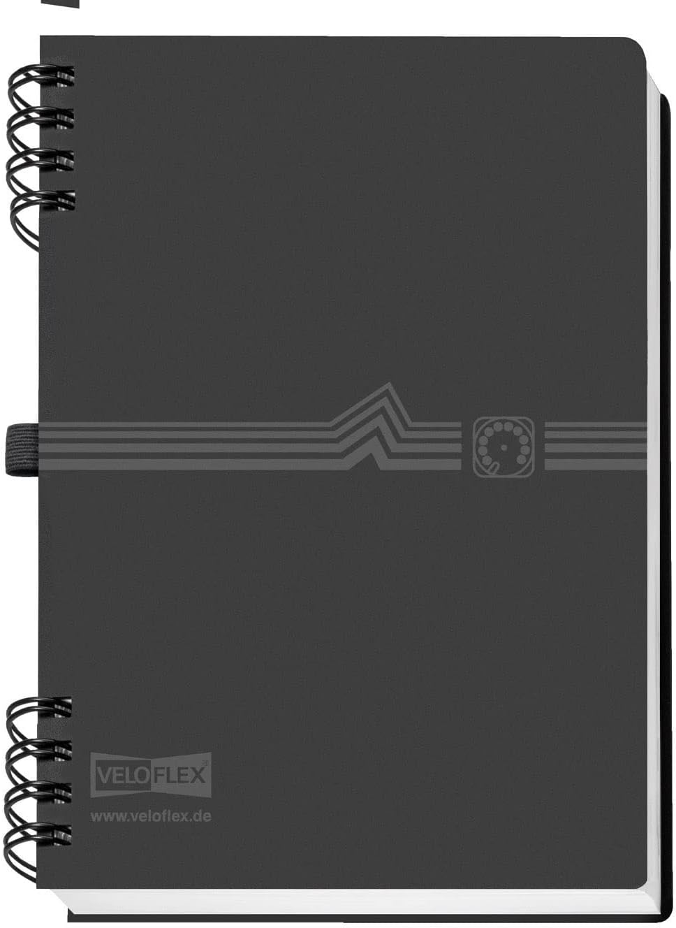 veloflex 5105180 spiral-bound address book a5 black, main product view