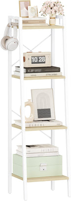 Hzuaneri Ladder Shelf, Bookshelf Bookcase, Freestanding Corner Storage Shelve - Image 9
