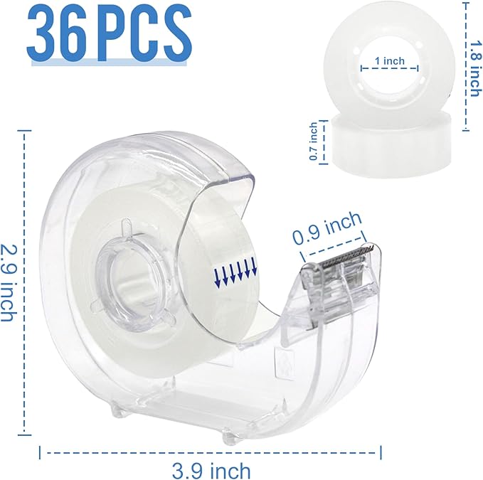 JEFURE 36 Pcs Transparent Tape - Image 2