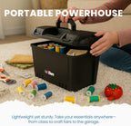 artbin sidekick xl carrying case with handle, black, side view