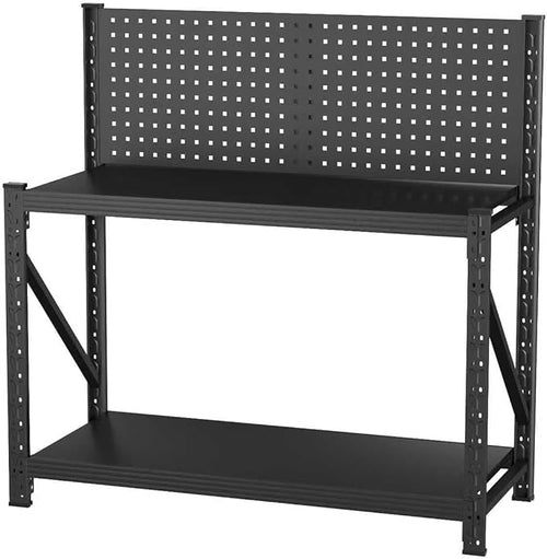 10 Sets Storage Shelves with Pegboard, Heavy Duty Garage Shelving Units and by Unknown