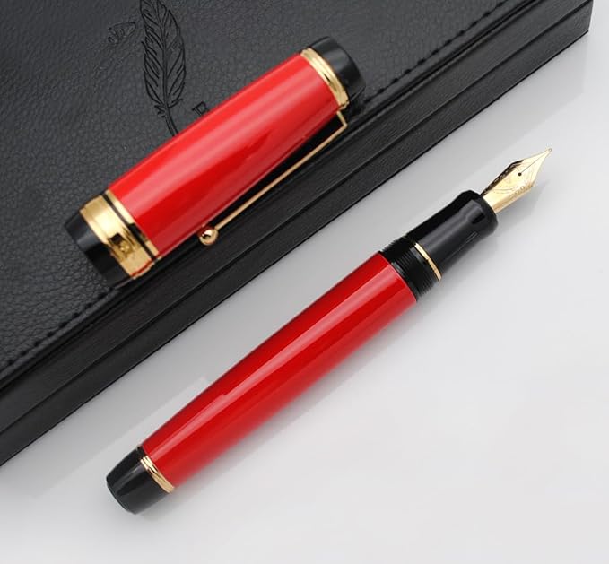 xixixiaozhu Metal Big Fountain Pen Set Medium Nib 0.7mm, Includes Ink Refill - Image 9