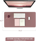 YSAGi Non-Slip Leather Desk Pad Blotter, Waterproof Laptop Computer Desk - Image 5