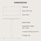 FitStand Adjustable Stand Up Desk Standing Desk, 40x24 Inches Home Office Desks - Image 6