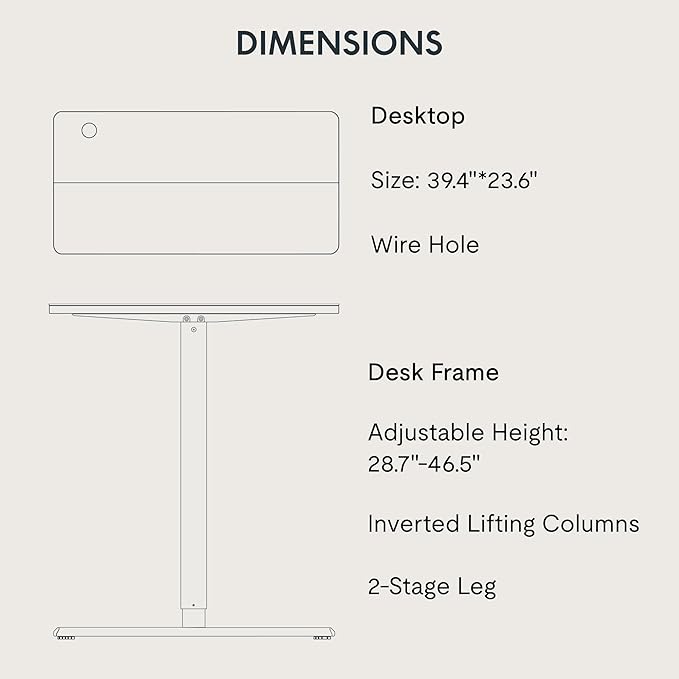 FitStand Adjustable Stand Up Desk Standing Desk, 40x24 Inches Home Office Desks - Image 6