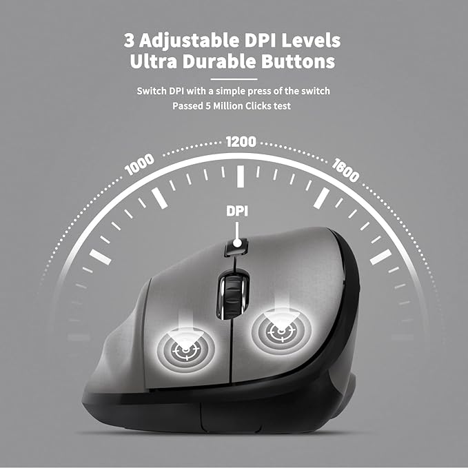 Ergonomic Wireless Mouse with USB Receiver - Image 4