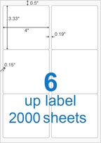 BESTEASY 3 1/3" x 4" Labels Shipping Labels by BESTEASYLABELPRINTER
