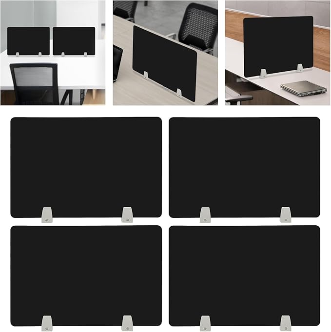 4 Pcs Desk Divider Privacy Panel, 23.6”L X15.8”W Frosted Acrylic Desk Privacy - Image 6