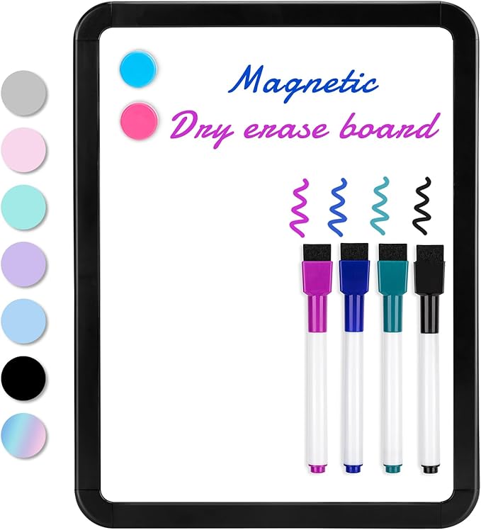 VUSIGN Small White Board Dry Erase, 8.5'' x 11'' Magnetic Dry Erase Board by VUSIGN